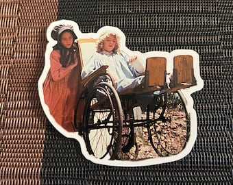 NEW! It's Nasty Nellie Oleson and Laura Ingalls is shoving her in her wheelchair! Free Letter! Free Shipping!