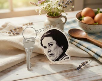 Keychain of Harriet Oleson Head LH Keychain Your favorite LHOTP Mercantile Owner!