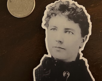 Love Laura Ingalls Wilder?  Here is a classic headshot on a sticker from her youth - FREE SHIPPING!
