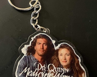 Keychain of Sully and Michaela! From Dr. Quinn, Medicine Woman! Free Shipping! Byron Sully!