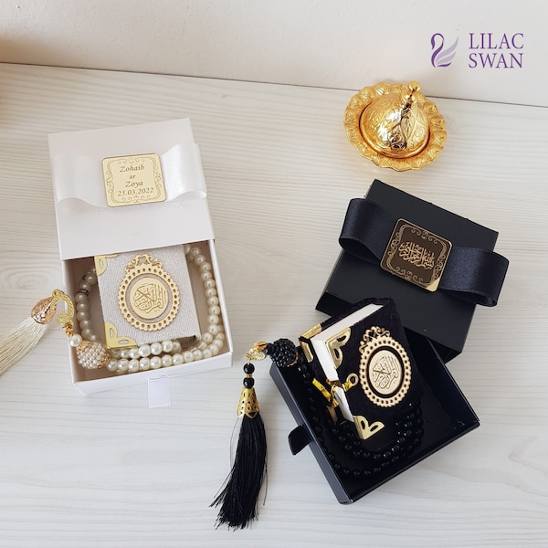 luxury islamic gift set custom mini quran and rosary, quran gifts, eid gifts, islamic occasions, islamic gifts and souvenirs, Muslim wedding