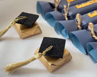 Personalized Graduation Chocolate Favors, Cap & Tassel Detail