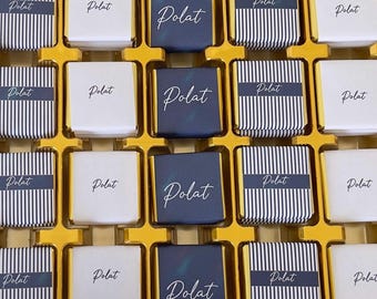 Caixa de presente de chocolate de luxo, lembrancinhas elegantes para festas