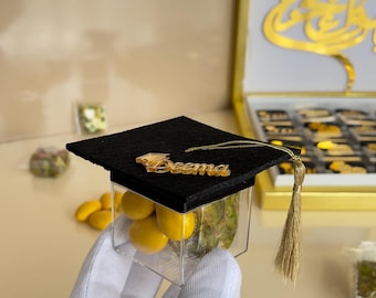 Graduation Favor Box with Custom Name Cap, Personalized Gift for Graduation Party, Graduation Favors For Guests, Class Of 2025, Candy Boxes