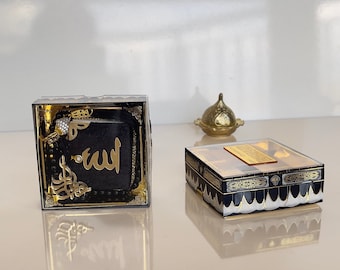 Luxury Kaaba-shaped Islamic gift box set for small Quran and Rosary offers gifts for Eid, Umrah, Hajj, wedding, engagement, Aqiqah, Ramadan