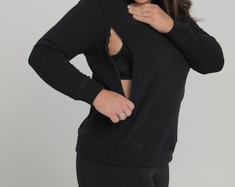 Breast Feeding Blacked Out Sweater