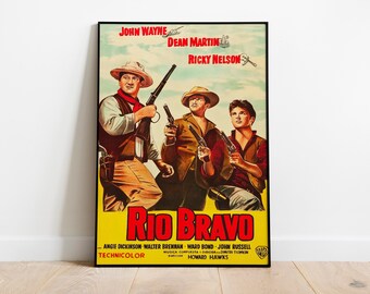 Rio Bravo Poster Etsy Rio Bravo Poster Etsy