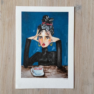 Art Print Dont give a shit eines handgemalten Aquarells Illustration von Raissa Oltmanns Bild 3