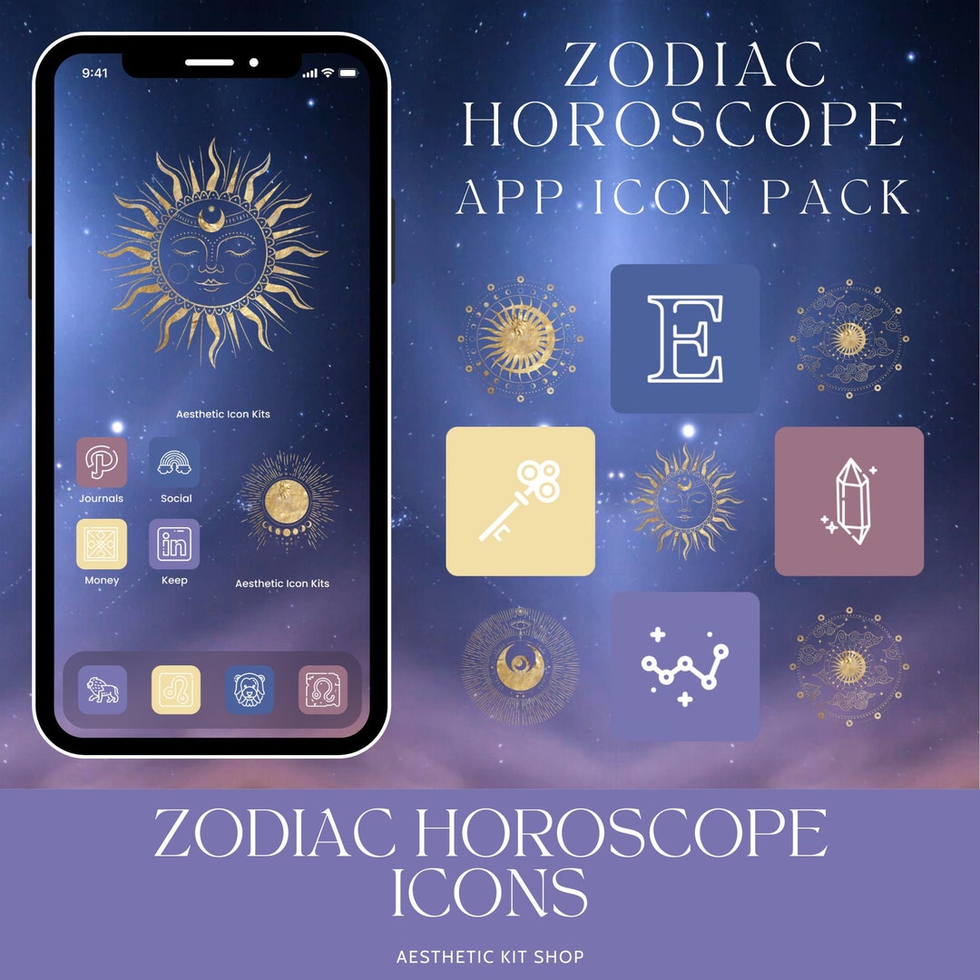 IOS15 Android App Icons Natural Zodiac App Covers Neutral Etsy