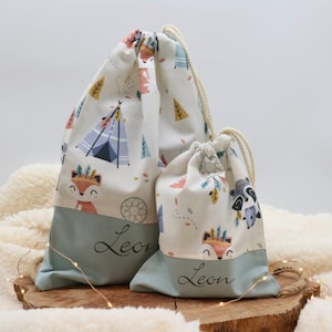 Gift bags for children with forest animals • Gift bags with names • Wrap gifts sustainably