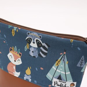 Cosmetic bag customizable for children • Toiletry bag • Toiletry bag • Wash bag forest animal pattern image 7