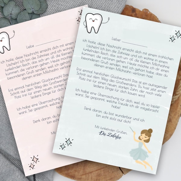 Brief von der Zahnfee - Download - zum Ausdrucken