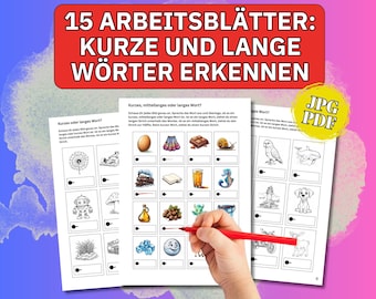 Arbeitsblätter Grundschule Vorlagen Schulkind phonologische Bewusstheit deutsch Kinder Silben Kita Wörter lernen Kindergarten Vorschule pdf