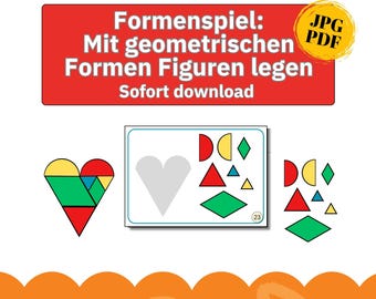Basic shapes, shape game, tangram puzzle, jigsaw puzzle, geometric shapes, shape theory, Montessori shapes, variety, activity game, preschool children