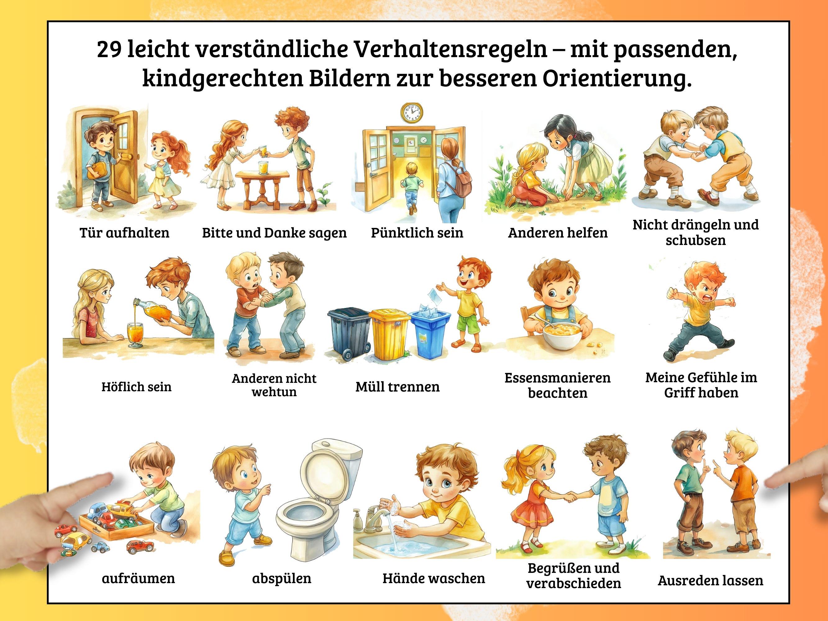  Foto zu Routine Poster Regeln Kindergarten Regeln in der Krippe, Poster 