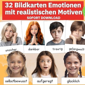 Realistische Emotionen deutsch Karten Gefühle, Gefühlskarten reale Gefühle Kinder, Gefühlekarten Lernkarten Kinder Emotionskarten pdf