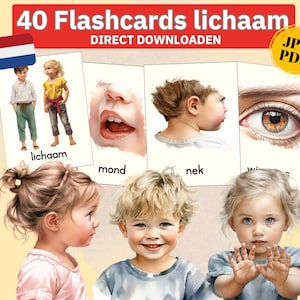 Body parts picture cards body pictures children kindergarten daycare cards watercolor, Montessori learning material body anatomy pictures body parts