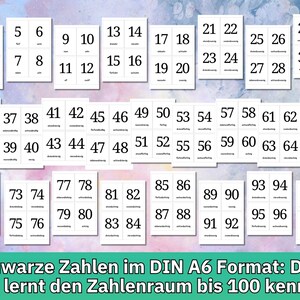 Numere Learn Numbers 1-100 Number Cards, Number Picture Cards for Children ...