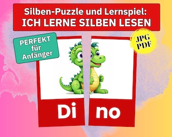Learning to read first words by syllables, ABC card sorting game, Montessori letter learning, matching game, alphabet puzzle, children's games