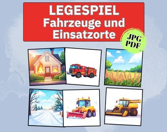 Juego de clasificación Vehículos de construcción Juego de emparejamiento Juego Montessori Coche infantil Juego de emparejamiento Juego de lógica Vehículos Ubicaciones de juguetes Imágenes