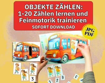 Zählen lernen Sortierspiel Montessori Kleinkind Zahlen Montessori Lernmaterial Kinder Lernspiel 1-10 Vorschule Kindergarten Start Lernspiel