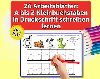 Hojas de trabajo del abecedario para primaria, materiales para niños, plantillas para letras minúsculas, imágenes del abecedario, aprender a escribir letras, practicar la caligrafía.
