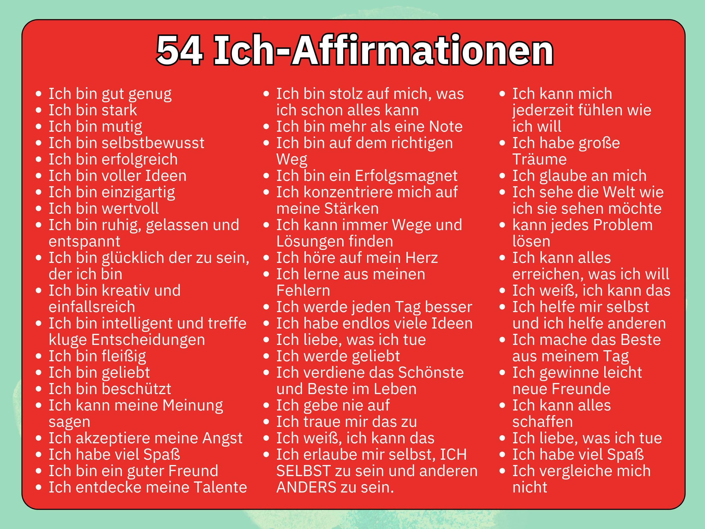 Affirmation cards for children, affirmations for boys and girls,  encouragement cards for children's self-esteem, set in German (PDF)., image size:2666x2000