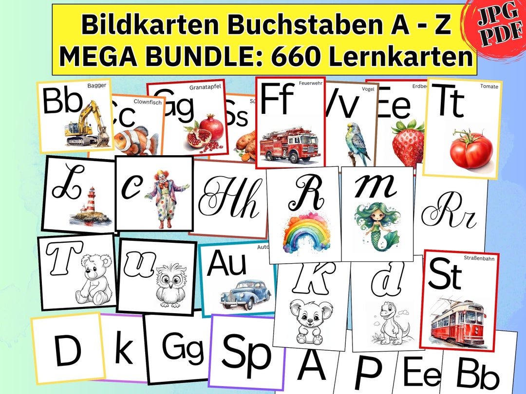 ABC Flashcards, Alphabet Cards, Vehicles, Pictures, Animal Alphabet ...