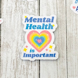 Mental Health is More Important Sticker, Motivational Sticker, Water Bottle Sticker, Laptop sticker.