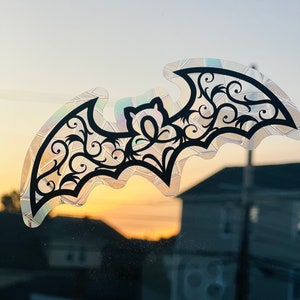 Bat Suncatcher, Bat Window Cling, 3D Window Decal.