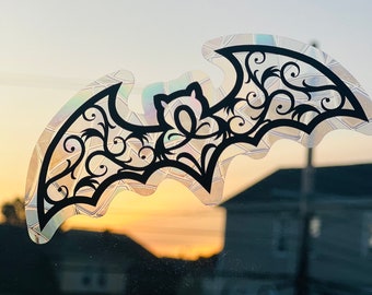 Bat Suncatcher, Bat Window Cling, 3D Window Decal.