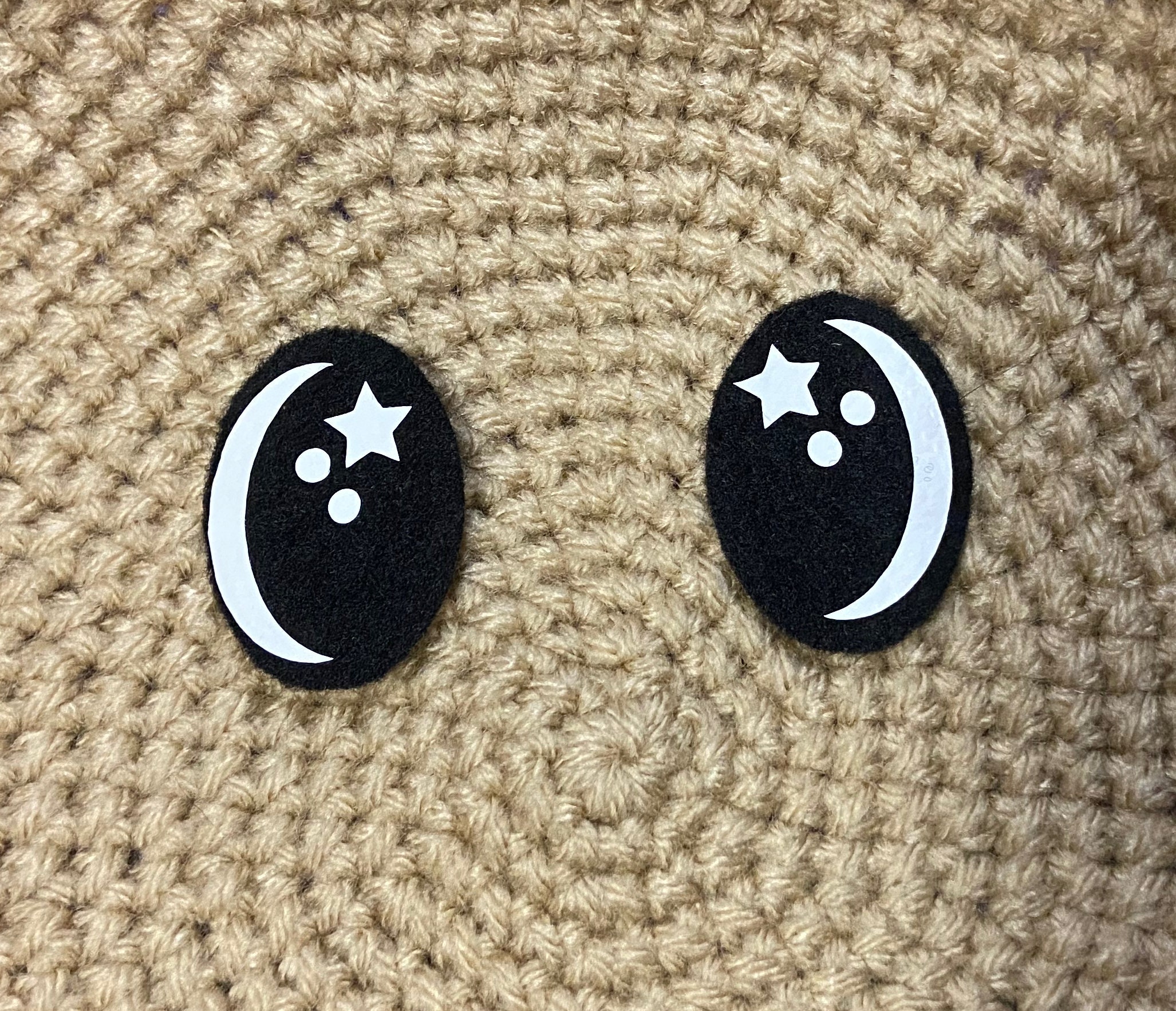 33mm Solid Color Basic Heart Felt Eyes With or Without Eyelashes, Felt Safety  Eyes, for Amigurumi, for Crochet, for Plushies 