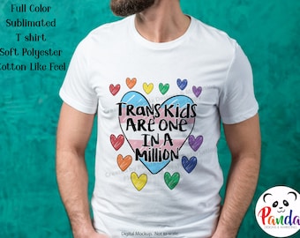 Trans Kids Are One in a Million T-Shirt: Sublimated Trans Pride