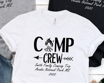 Custom Camp Crew Shirt: Personalized Family Camping T-Shirt