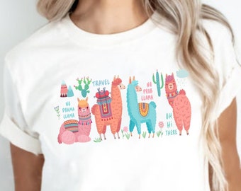 Funny Shirt, Cute Llama Shirt, Llama Sayings Shirt, No Prob Llama Shirt, Sarcastic Shirt, Llama Shirt, Funny Gift, Animal lover shirt