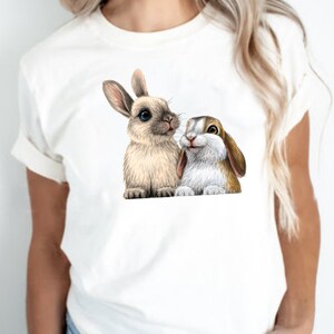 Bunny Shirt, Easter Shirt, Cute Binnies T Shirt, Rabbit Shirt, Bunny Lover Shirt, Bunny Mom, Bunny Lover Gift, Bunny Gift, Easter Kids Shirt