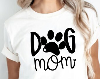 Dog Mom Shirt, Cute Paw Print Tee, Animal Lover Gift