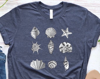 Vintage Sea Shell Graphic T-Shirt: Beach Summer Outfit