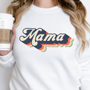 Retro Mama Sweatshirt, Retro Mama Vintage Sweater, Mom Sweatshirt, Vintage Sweatshirt, Retro Mom Sweatshirt, Retro Mom Sweatshirt, Mama Gift