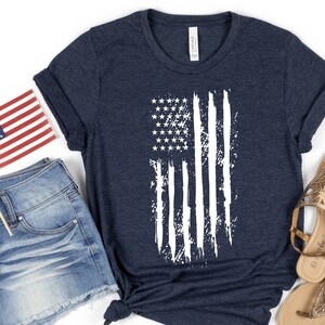 America Flag Shirt, Vintage 4Th Of July Flag Shirt, Patriotic T-Shirts, USA Flag Shirt, Patriotic American Shirts, USA Flag Distressed Shirt