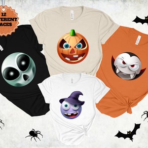 Halloween Emoji Faces Shirt, Halloween Family shirts, Halloween Party Group T-Shirt,Pumpkin Family Face Shirt, Halloween Pumpkin Face