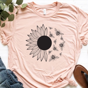 Be Kind Shirt, Sunflower Bee T-shirt, Kindness Matters Shirt, Motivational Shirt, Inspirational Shirt, Positive T-shirt, Shirt With Bee