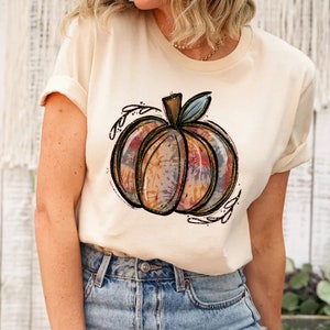 Tie Dye Pumpkin T-shirt, Colorful Pumpkin Shirt, Watercolor Pumpkins, Halloween Shirt, Autumn Shirt, Cute Fall Shirt, Gift For Halloween