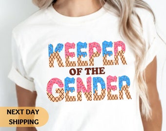 Ice Cream Gender Reveal Party Shirt: Keeper of the Gender Tee