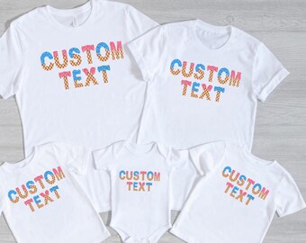 Custom Gender Reveal Party Shirts, Personalized Birthday Party Shirts, Ice Cream Themed Font Family Party Shirt, Pregnancy Shirt, Cute Shirt
