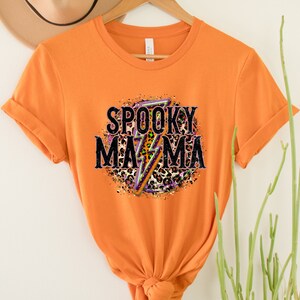 Retro Spooky Mama Shirt: Vintage Halloween Mom T-Shirt image 3