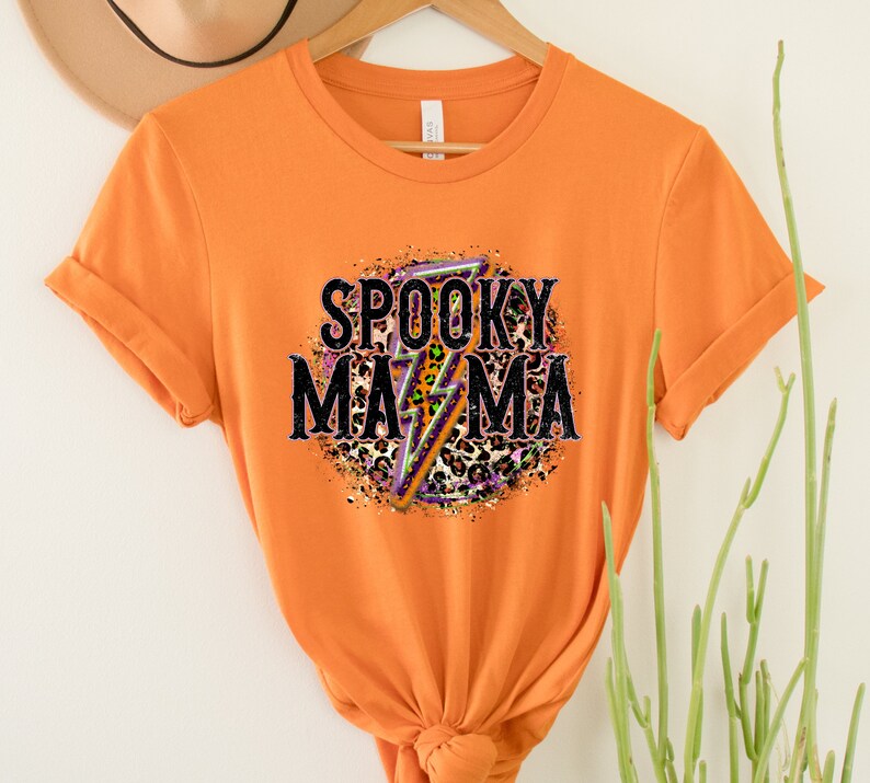 Retro Spooky Mama Shirt: Vintage Halloween Mom T-Shirt image 3