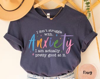 Funny Anxiety Shirt: Sarcastic Mental Health Tee for Overthinkers