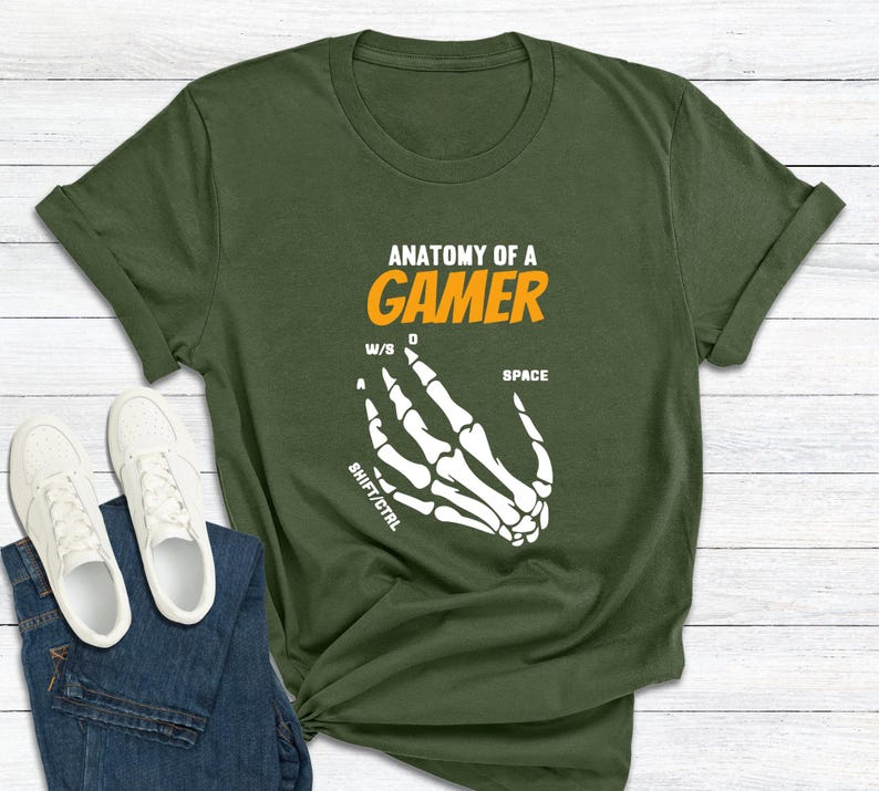 Gaming Keyword Design Tee
Spooky Gamer Shirt
Gaming Themed Shirt
Casual Gaming Apparel