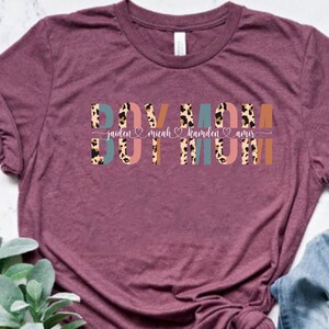 Custom Boy Mom Shirt With Kids Names Leopard Print - Etsy